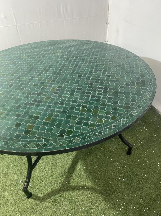 Emerald Green Handcrafted Artisan Mosaic Table