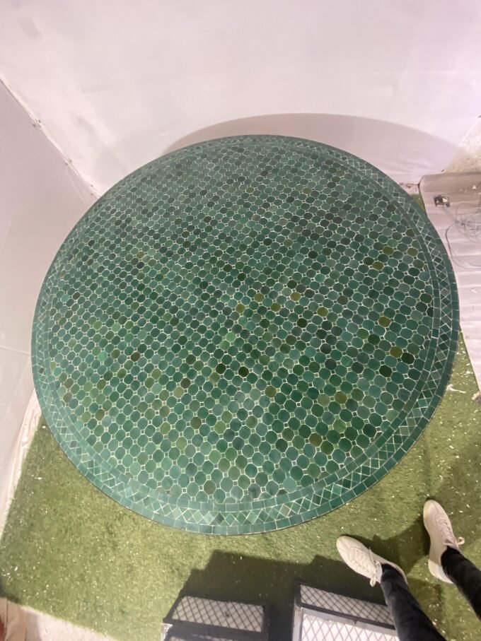 Emerald Green Handcrafted Artisan Mosaic Table