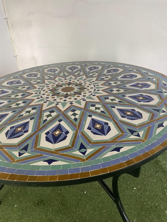 Exclusive Moorish Round Moroccan Mosaic Table