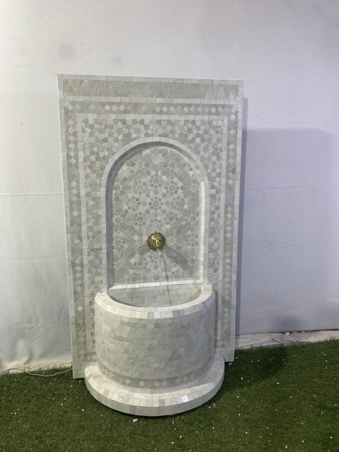 Beautiful Outdoor Artful Moroccan Mosaic Fountain