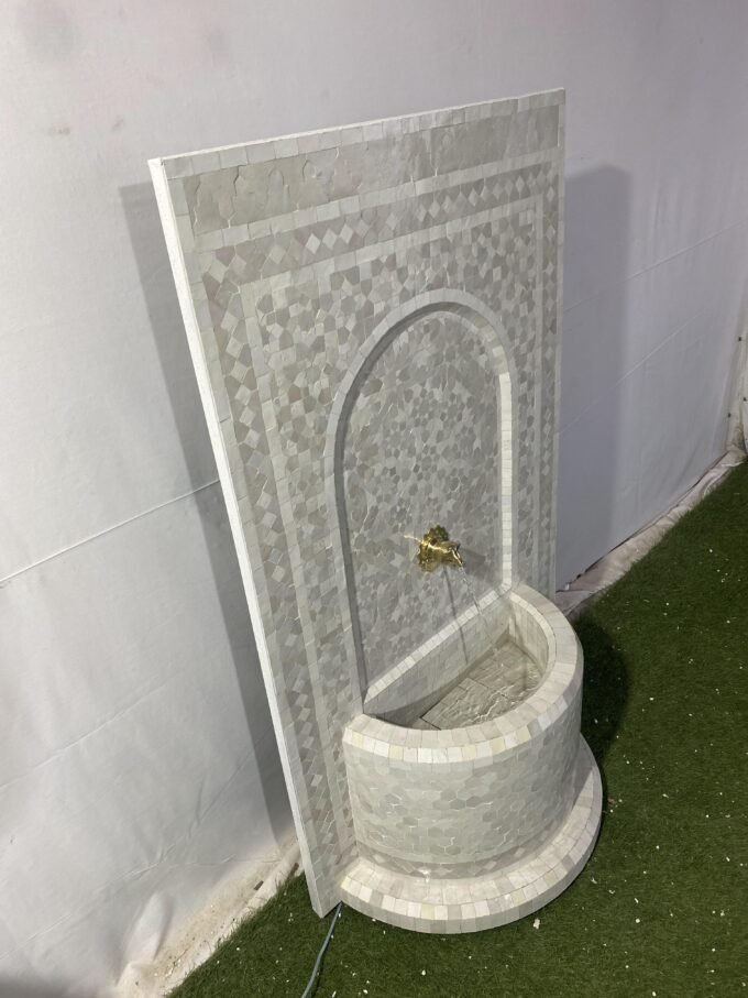 Beautiful Outdoor Artful Moroccan Mosaic Fountain