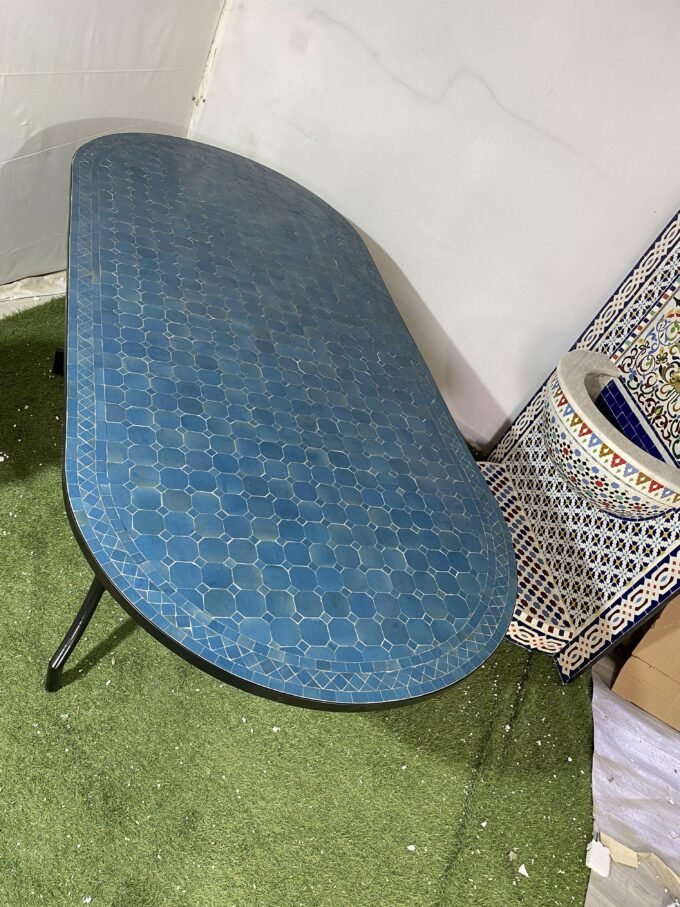 Dark Blue Handmade Moroccan Mosaic Table