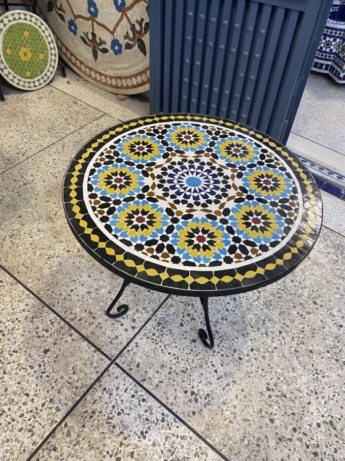 Farmhouse Moroccan Modern Furniture Mosaic Table
