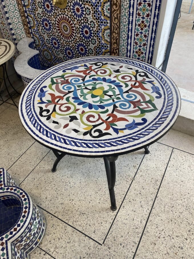 Exclusive Moorish Moroccan Toulif Mosaic Table