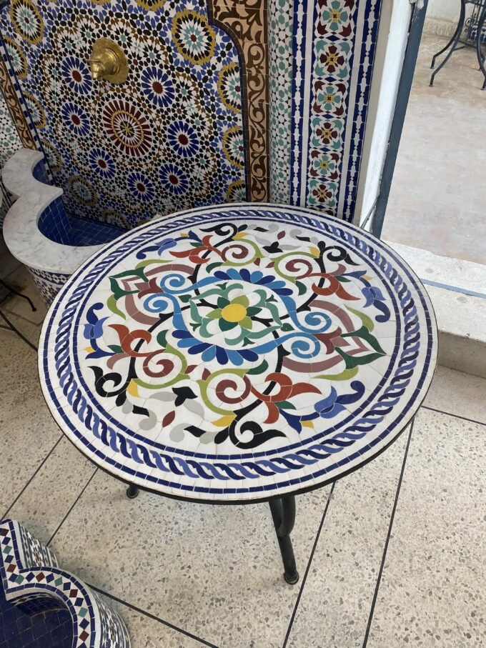 Exclusive Moorish Moroccan Toulif Mosaic Table