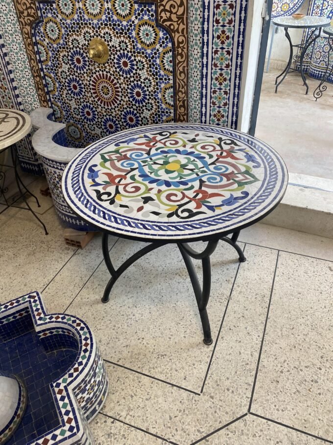 Exclusive Moorish Moroccan Toulif Mosaic Table