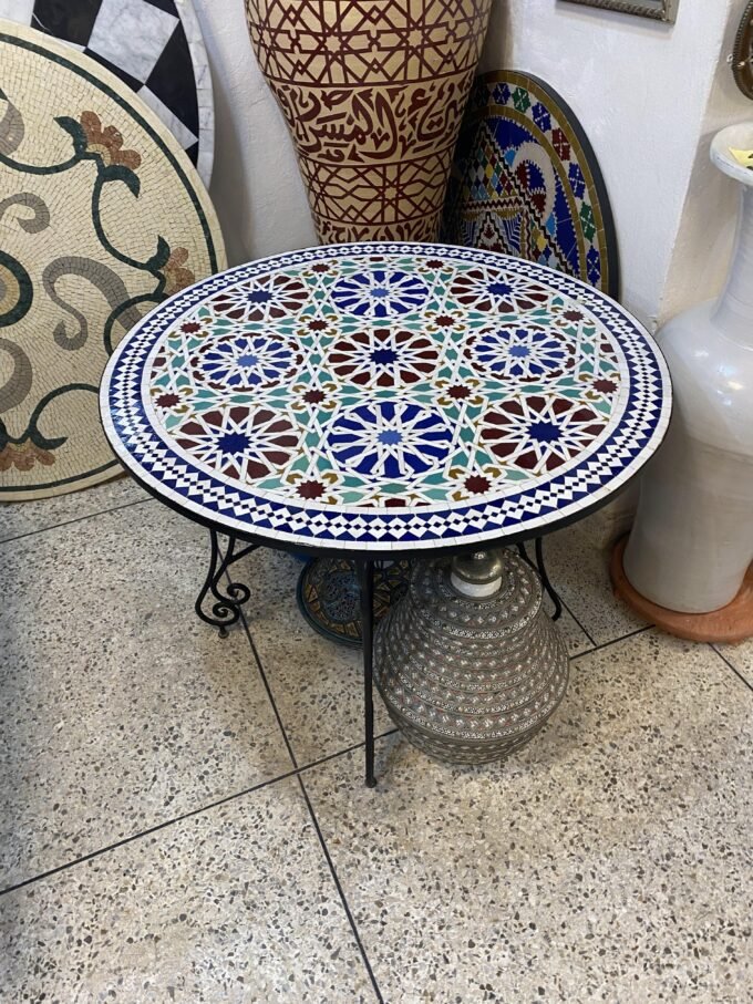 Andalusian handcrafted round mosaic table