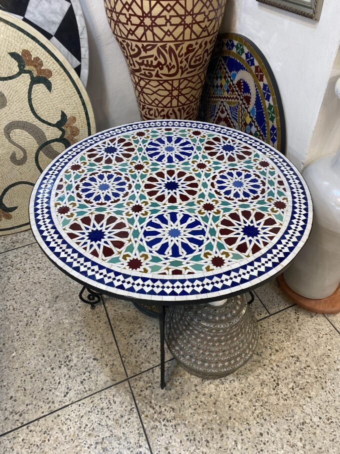 Andalusian handcrafted round mosaic table