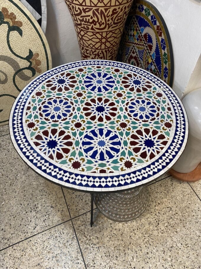 Andalusian handcrafted round mosaic table