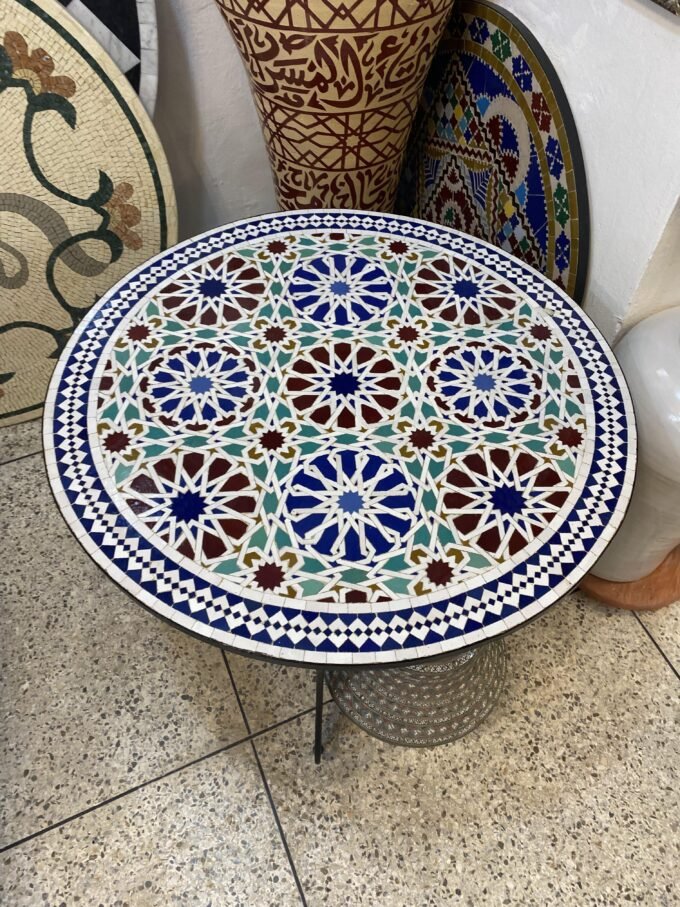 Andalusian handcrafted round mosaic table
