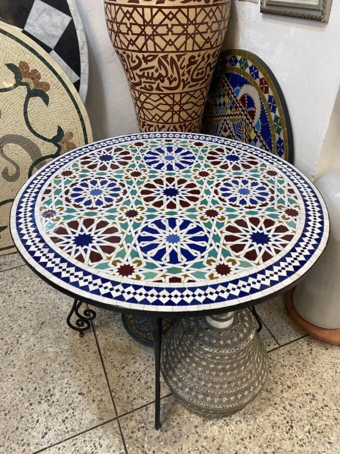 Andalusian handcrafted round mosaic table