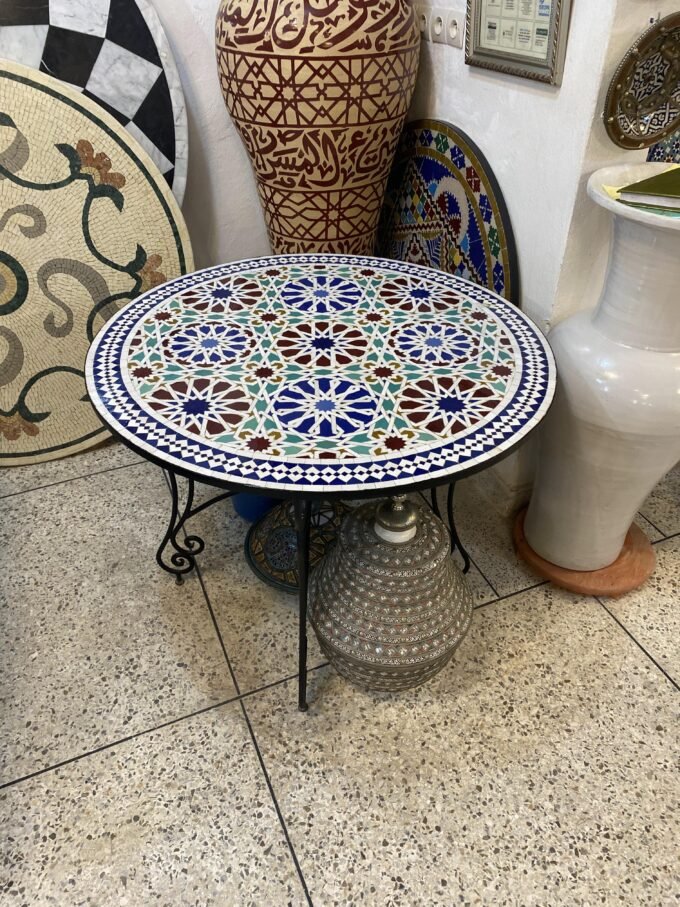 Andalusian handcrafted round mosaic table