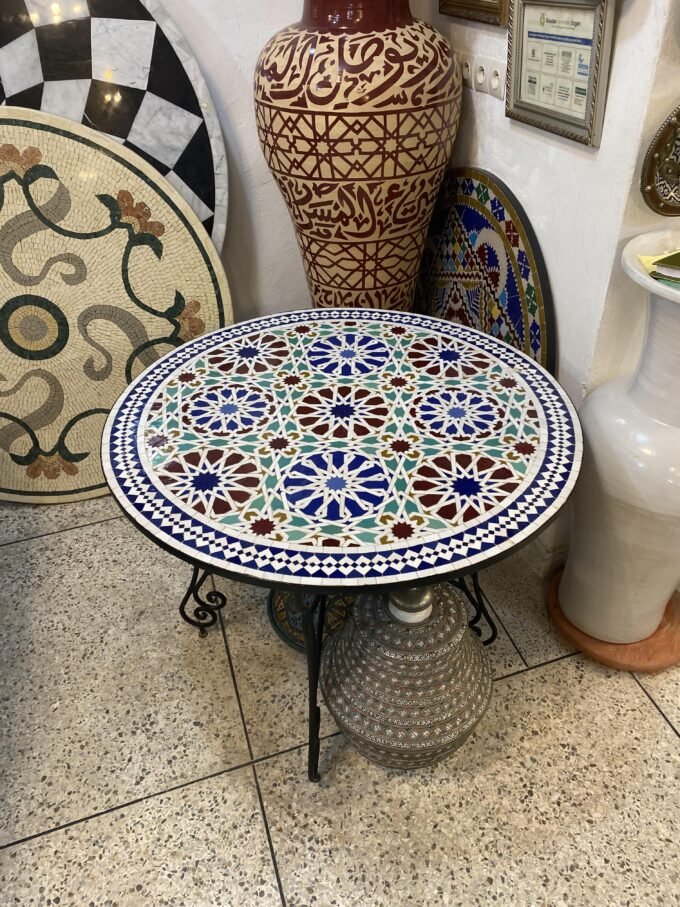 Andalusian handcrafted round mosaic table