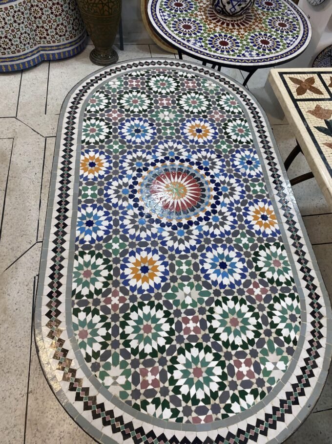 Fantastic Design Oval Moroccan Mosaic Table
