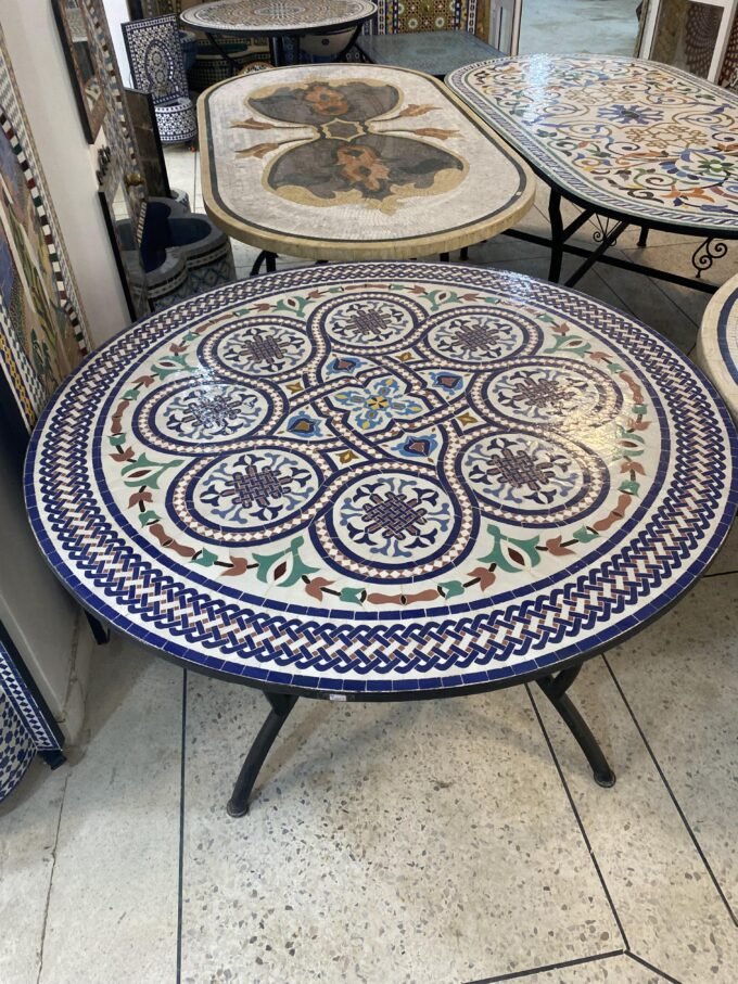 Exclusive Moorish Moroccan Mosaic Table Mid century