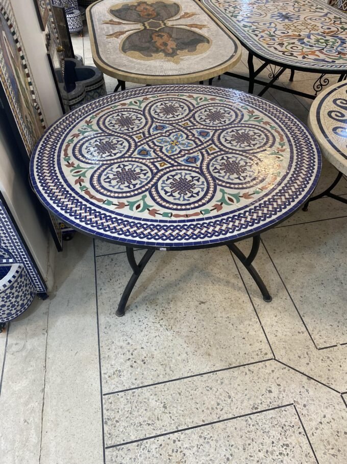 Exclusive Moorish Moroccan Mosaic Table Mid century