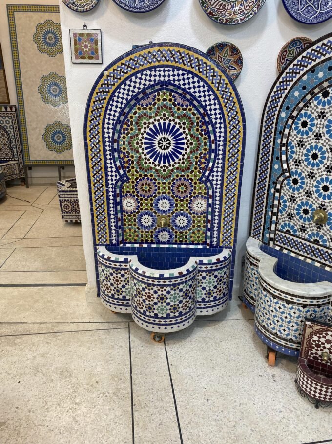 Wall Moroccan Mosaic Water Fountain for Garden
