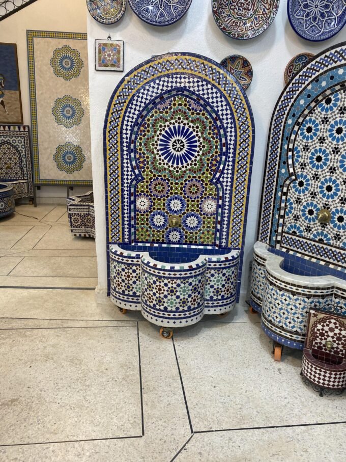 Wall Moroccan Mosaic Water Fountain for Garden