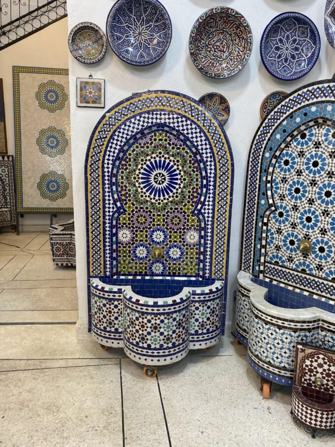 Wall Moroccan Mosaic Water Fountain for Garden