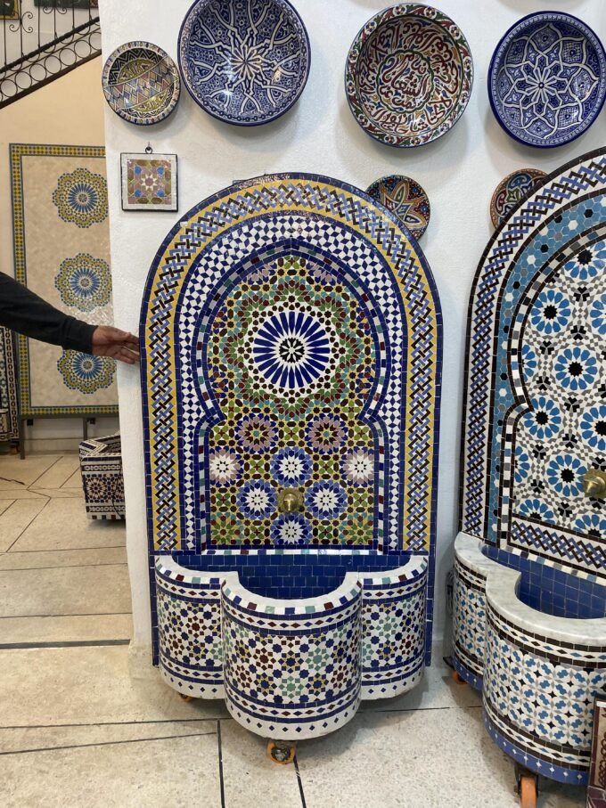 Wall Moroccan Mosaic Water Fountain for Garden