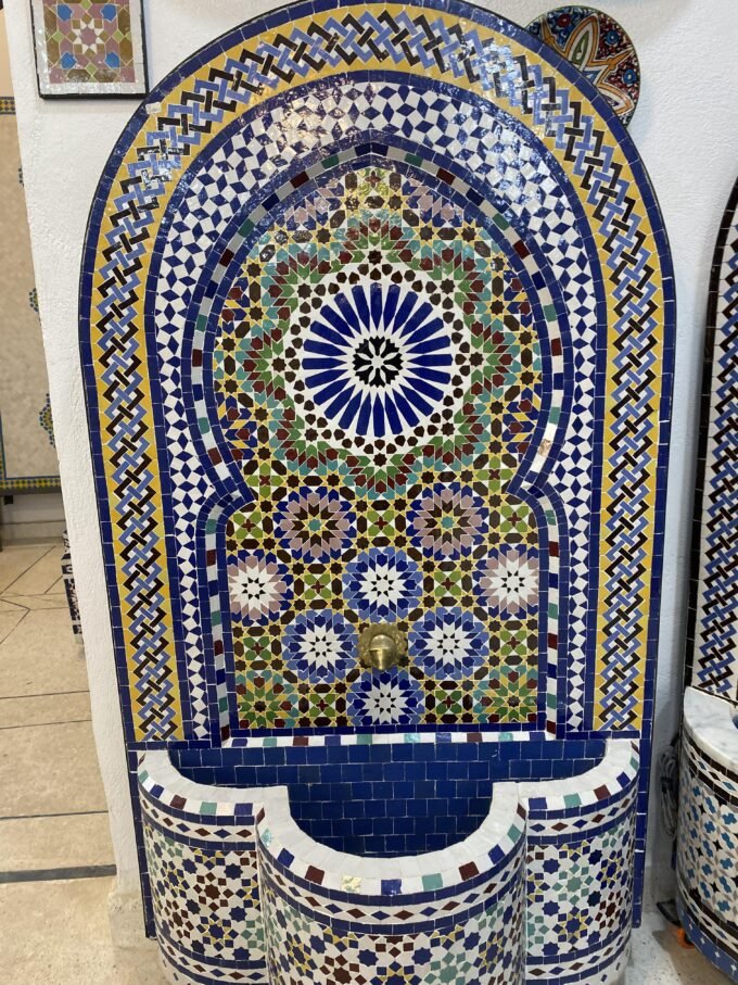 Wall Moroccan Mosaic Water Fountain for Garden