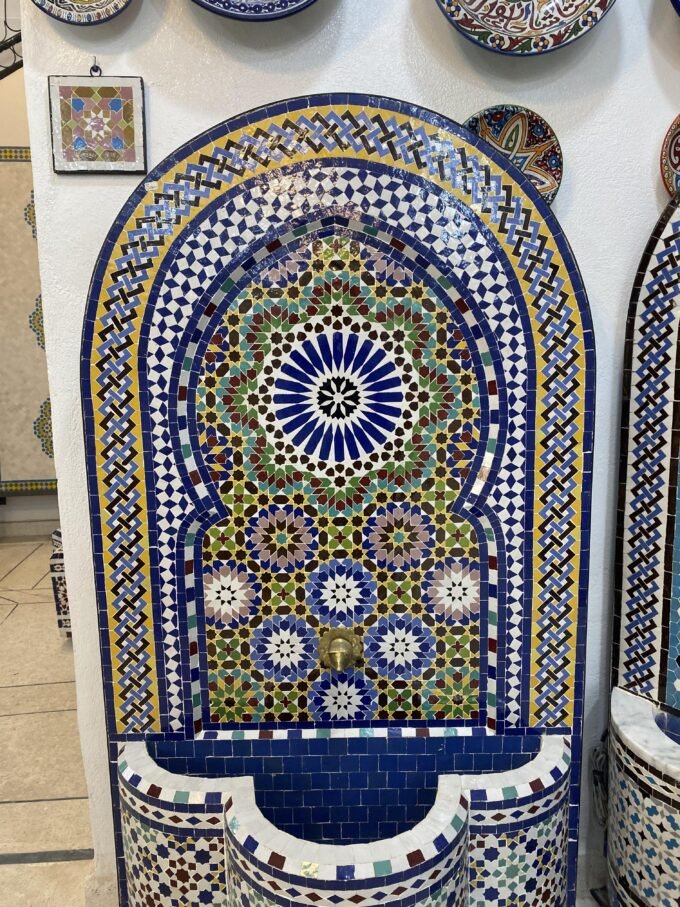 Wall Moroccan Mosaic Water Fountain for Garden