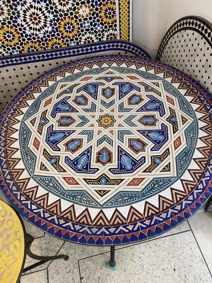 Exclusive Moorish Moroccan Handcraft Mosaic Table