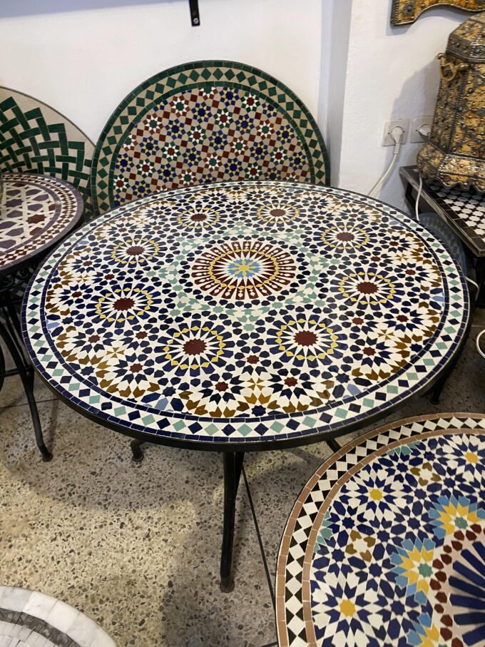 Moroccan Detailed Mosaic Table Large