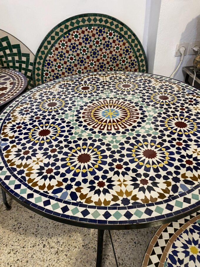 Moroccan Detailed Mosaic Table Large