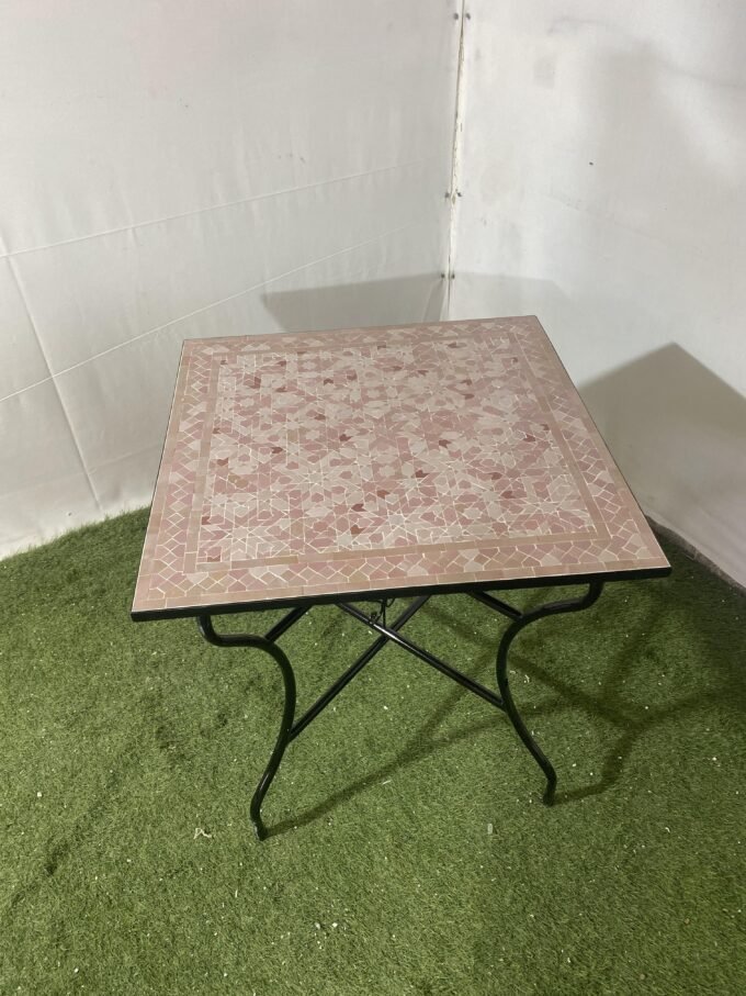 Moorish Moroccan Style Mosaic Saquare Table