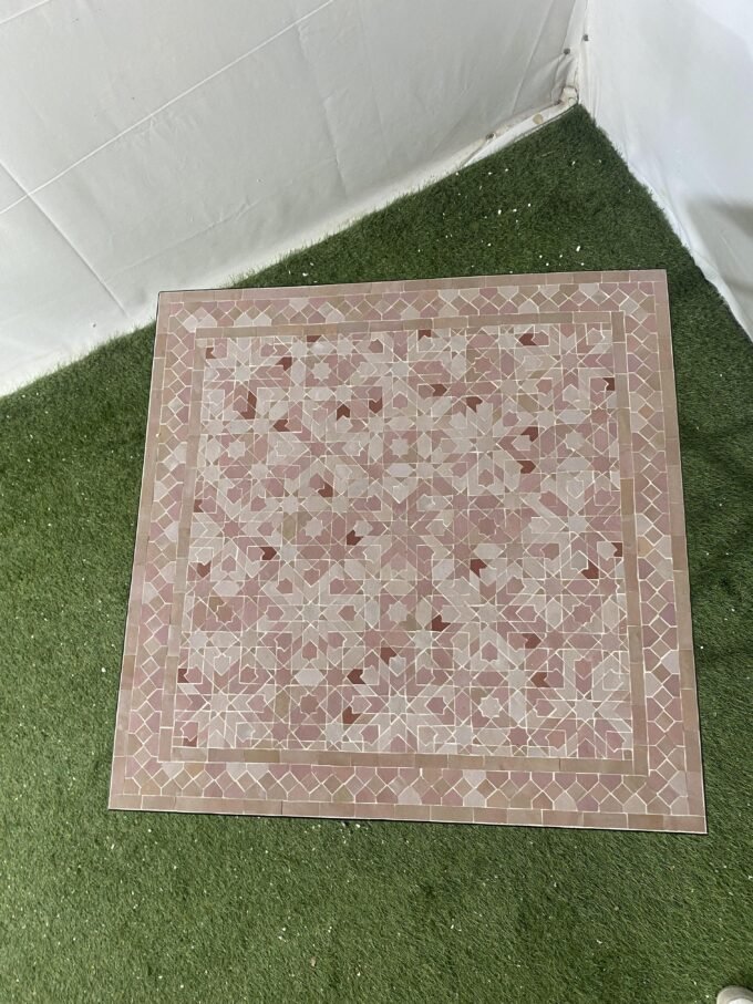 Moorish Moroccan Style Mosaic Saquare Table