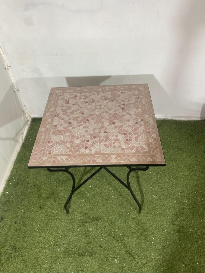 Moorish Moroccan Style Mosaic Saquare Table