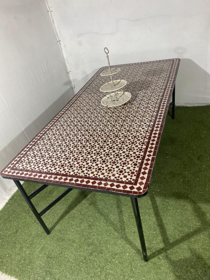Moorish Rectangular handcrafted Moroccan Mosaic Table