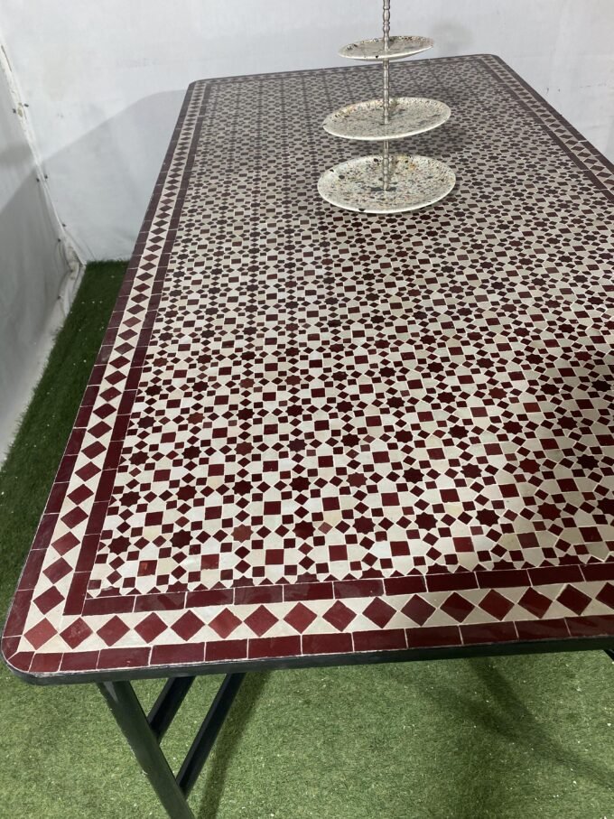 Moorish Rectangular handcrafted Moroccan Mosaic Table