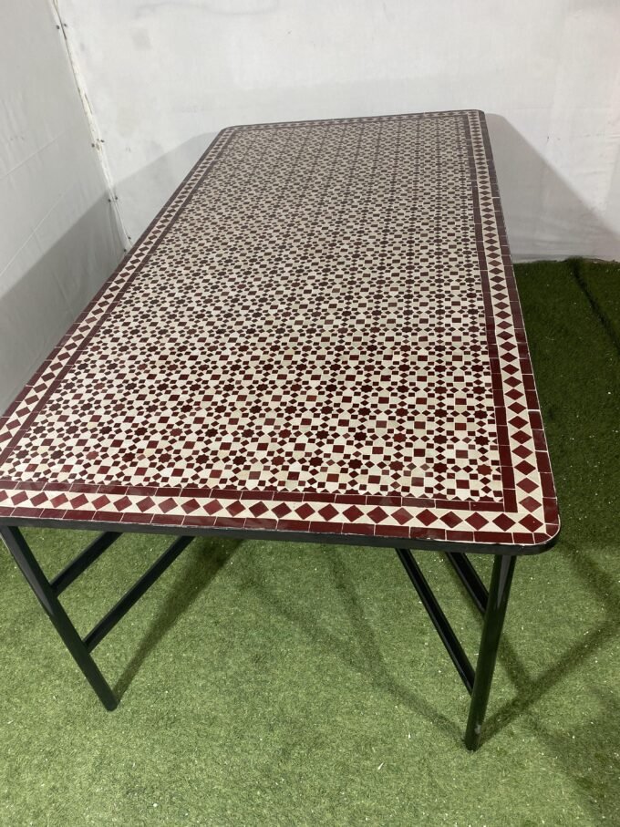Moorish Rectangular handcrafted Moroccan Mosaic Table
