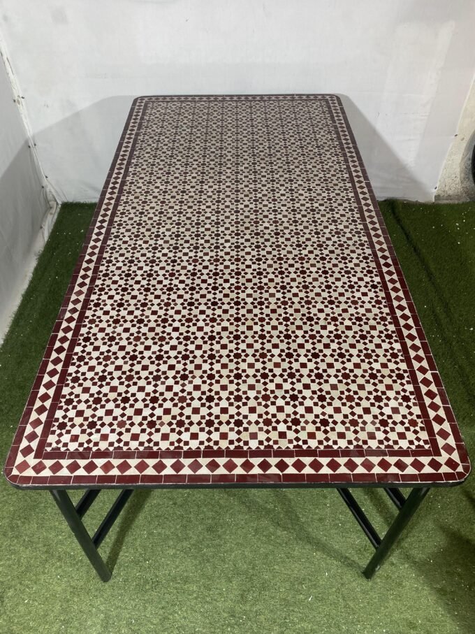 Moorish Rectangular handcrafted Moroccan Mosaic Table