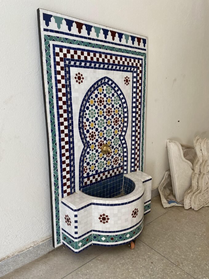 Moorish Handcrafted Moroccan Mosaic Fountain