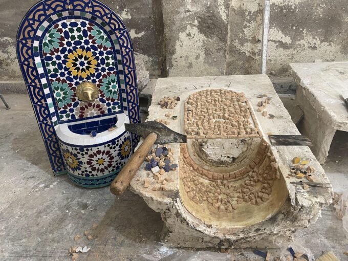 Moorish Moroccan Mosaic Garden and Indoor fountain
