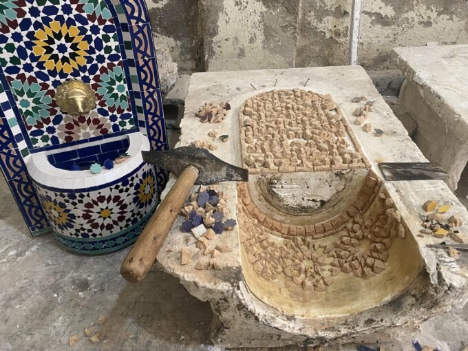 Moorish Moroccan Mosaic Garden and Indoor fountain