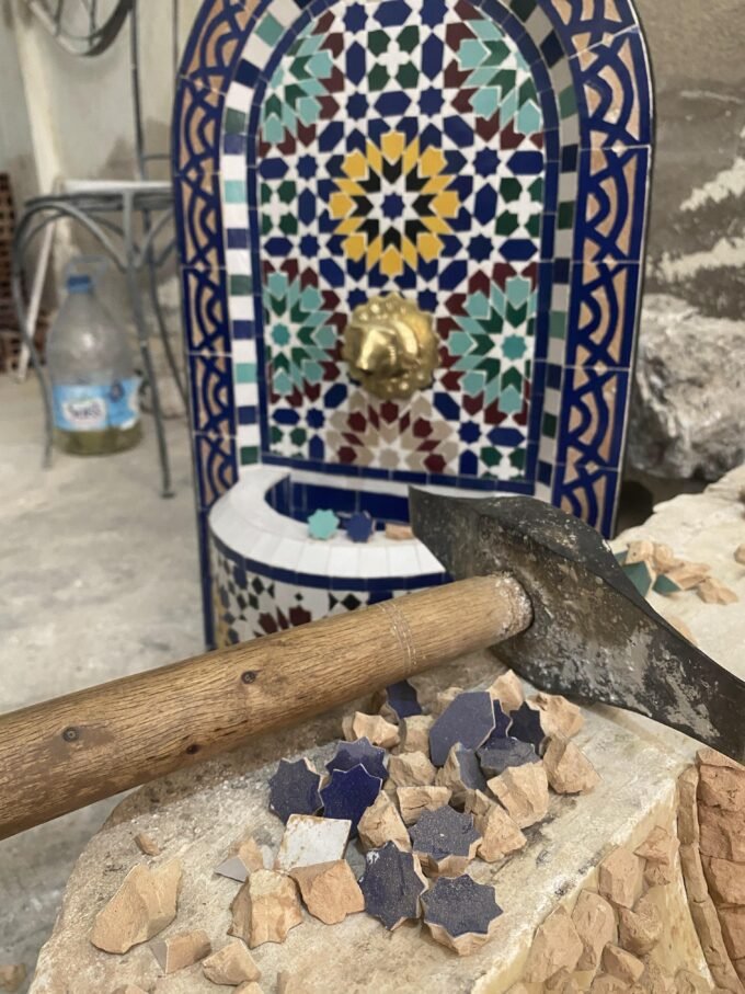 Moorish Moroccan Mosaic Garden and Indoor fountain