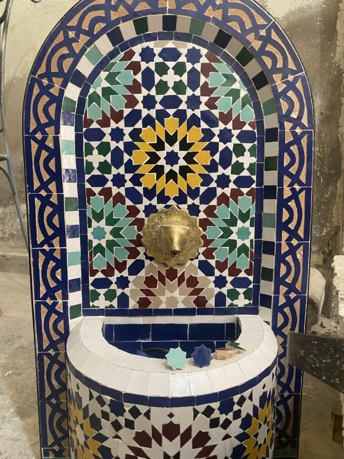 Moorish Moroccan Mosaic Garden and Indoor fountain