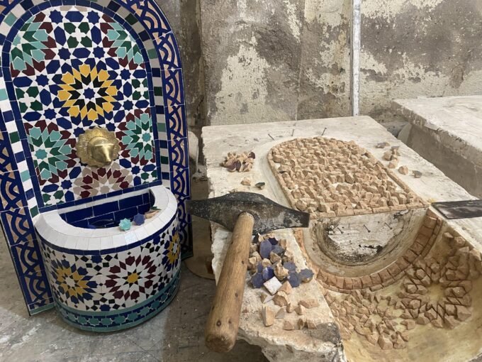 Moorish Moroccan Mosaic Garden and Indoor fountain