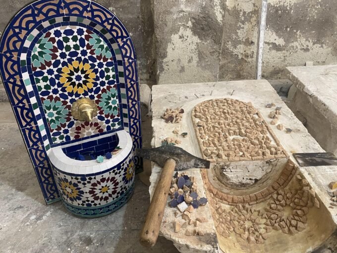 Moorish Moroccan Mosaic Garden and Indoor fountain