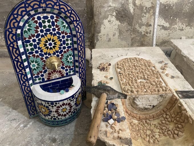 Moorish Moroccan Mosaic Garden and Indoor fountain