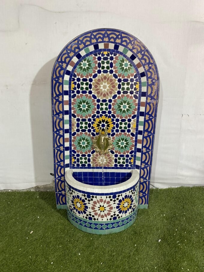 Moroccan Mosaic Fountain - Wall mosaic fountain