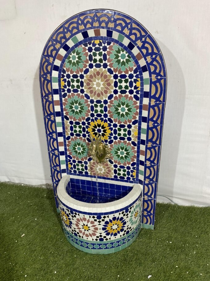 Moroccan Mosaic Fountain - Wall mosaic fountain