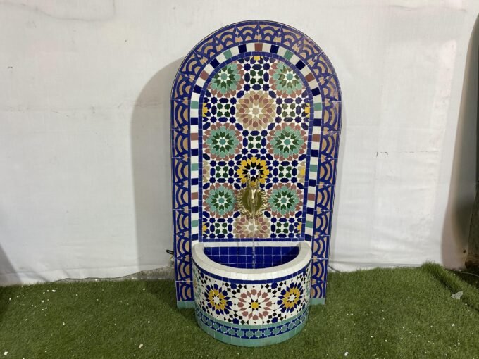 Moroccan Mosaic Fountain - Wall mosaic fountain