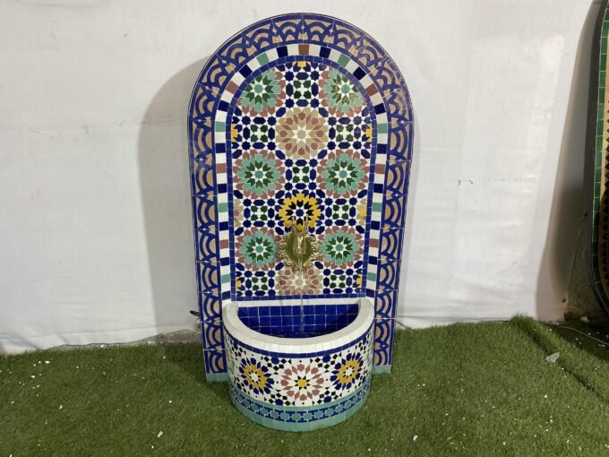 Moroccan Mosaic Fountain - Wall mosaic fountain