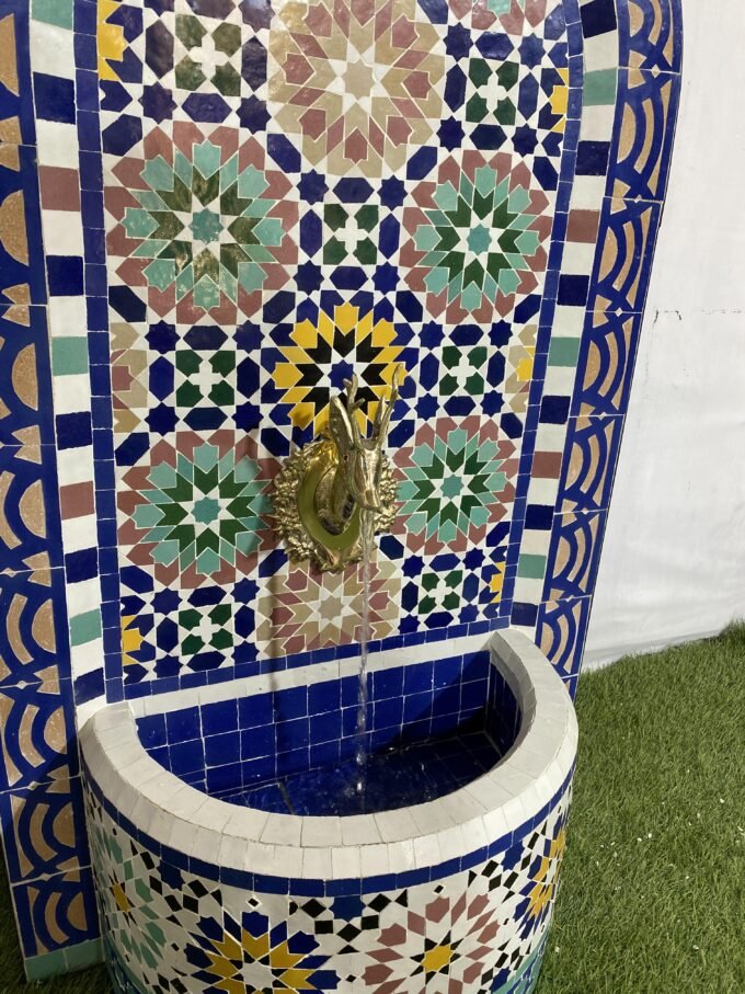 Moroccan Mosaic Fountain - Wall mosaic fountain
