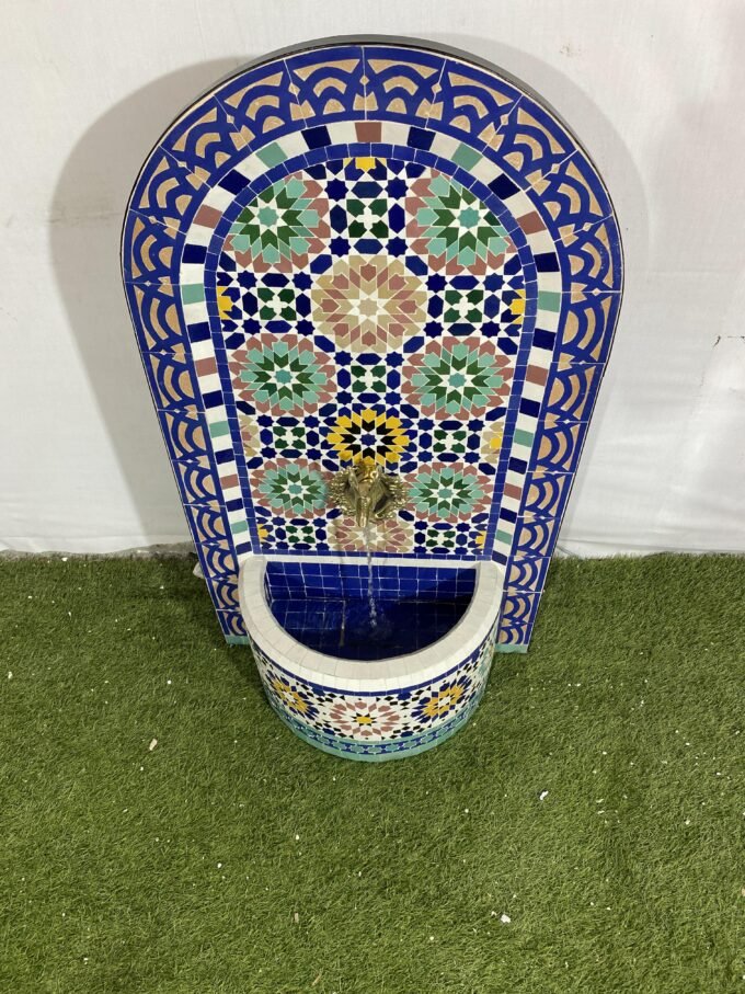 Moroccan Mosaic Fountain - Wall mosaic fountain